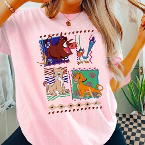 Retro anni '90 Disney Il Re Leone Simba e Timon Comfort Colors Shirt, Vintage Lion King Shirt, Hakuna Matata Retro Shirt, Disneyworld Shirt