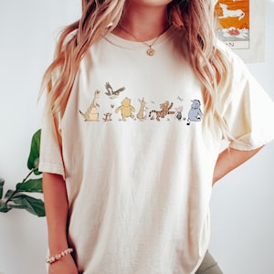 Retro Winnie The Pooh And Friends Comfort Colors Shirt, Disney Pooh Shirt, Pooh Bear Shirt, Winnie The Pooh Shirt, Disneyworld Shirt