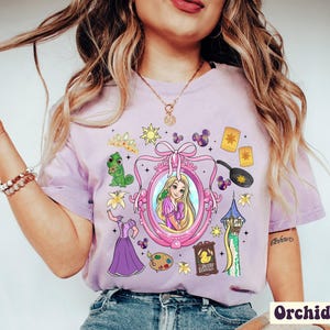 Vintage Disney Tangled Rapunzel Floral Comfort Colors Shirt, Disney Princess Rapunzel shirt, Lost Princess Tee, Magic Kingdom Shirt, Disney