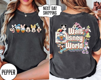 Maglietta retrò Walt Disneyworld Comfort Colors, Maglietta vintage Disneyworld, Maglietta Topolino e i suoi amici, Maglietta Disney Family Vacation 2025