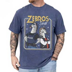 Retro Comfort Color Disney Zebros Horse Signatures Zootopia T-Shirt, Retro Zootropolis Disney Tee, WDW Disneyland Family Vacation 2026 Trip image 6