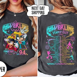 Retro 90s Goofy Movie Comfort Colors Shirt, Max Goofy Roxanne Powerline Shirt, Disney World Tour Shirt, Goofy Movie Tee, Disney Group Shirt