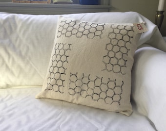 Hand block-printed pillow cover