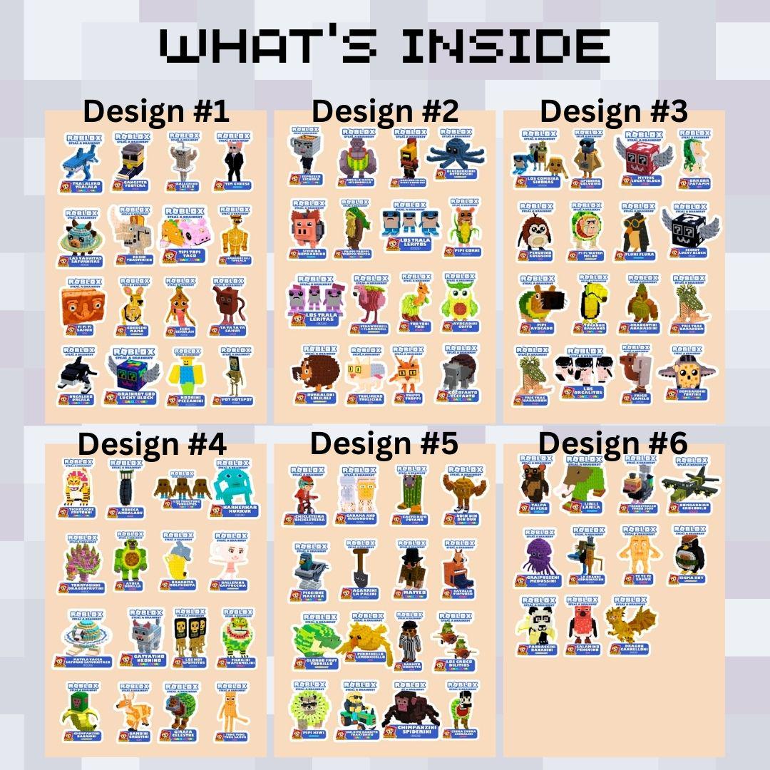 Roblox (steal a Brainrot) Sticker Packs- Collection 1 - Etsy