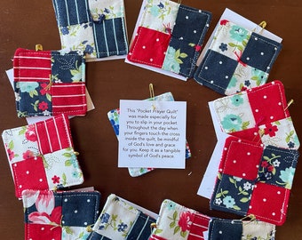 Mini Pocket Prayer Quilts, Prayer Quilt, Pocket Prayer Quilt