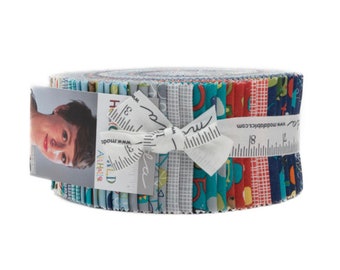 Hello World Moda Jelly Roll Fabric Strips, Moda Fabric, Moda Jelly Roll, Quilting Cotton, quilting fabric, fabric strips