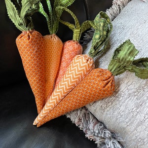 Fabric Carrots, Spring Carrots, Spring Bowl Fillers, Easter bowl fillers image 3