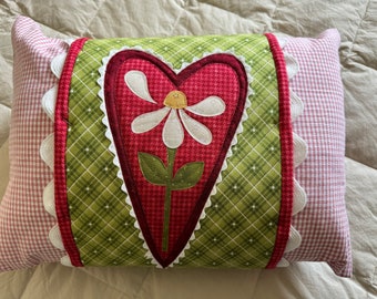 February Pillow Cover, Valentine Pillow Cover, February Home Decor, Toss Pillow Cover and Wrap, Pillow Wrap, February Travel Pillow