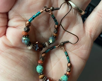 Beaded Earrings, Boho earrings, drop earrings, women's earrings, dangle earrings, Mother's Day gift idea