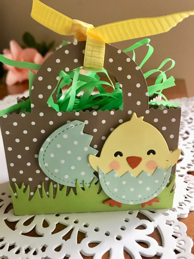 Baby Shower Gift Card Box Favor Easter Treat Bag Spring New