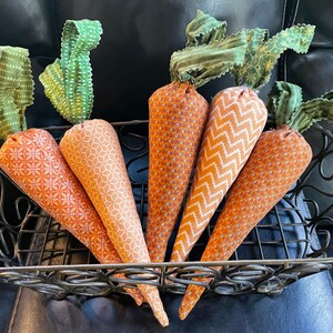 Fabric Carrots, Spring Carrots, Spring Bowl Fillers, Easter bowl fillers image 2