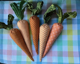 Fabric Carrots, Spring Carrots, Spring Bowl Fillers, Easter bowl fillers