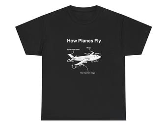 How Planes Fly Funny Aerospace Engineer - uniseks T-shirt met ronde hals