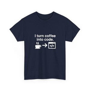 I Turn Coffee Into Code - Coder Shirt - Regular Unisex Crewneck T-Shirt