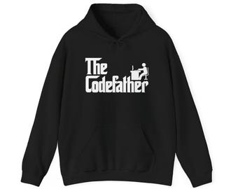 The Code Father - Programmer Coder Dad - Unisex Hooded Sweatshirt