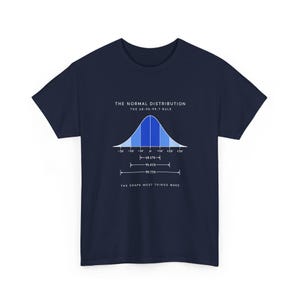 数学統計学正規分布恐竜 - Normaldistribusaurus - レギュラーユニセックスクルーネックTシャツ