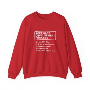 Software Development Process Sweatshirt, Funny Developer Gift, Unisex Sweatshirt