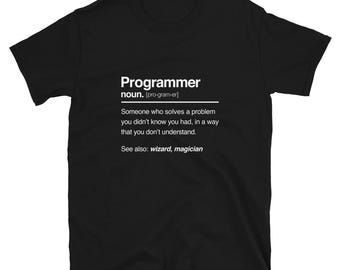 Programmer Noun Definition T-Shirt – Coding Wizard Gift