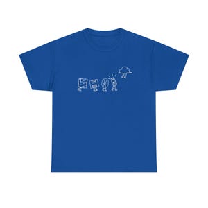Computeropslag Evolution Cloud - It Coding - uniseks T-shirt met ronde hals, normaal afbeelding 15