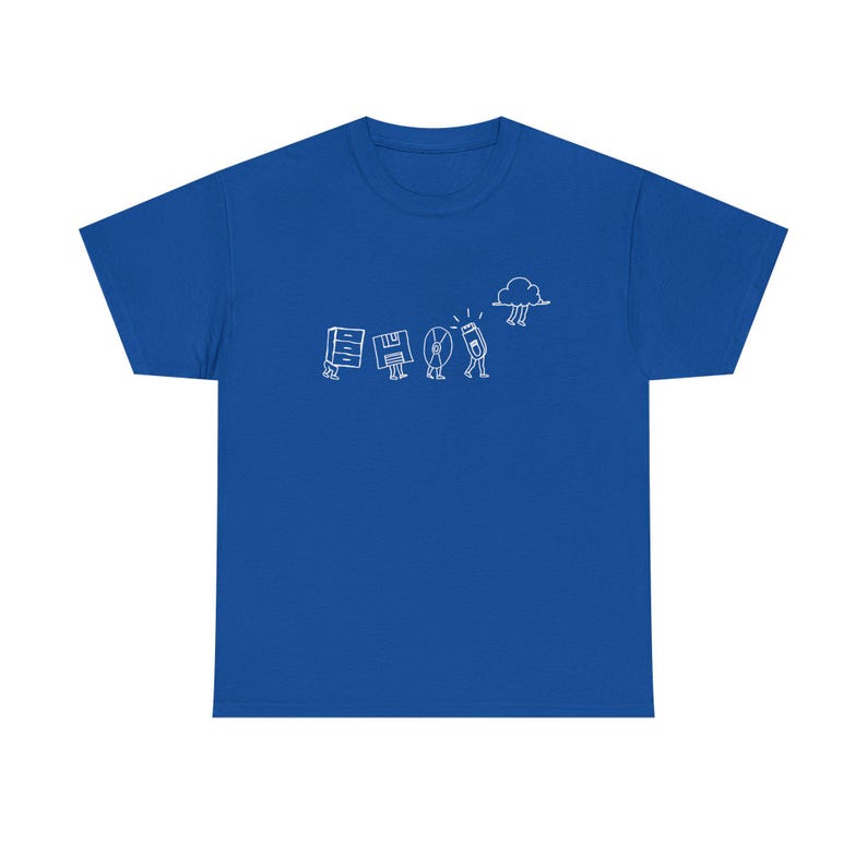Computeropslag Evolution Cloud - It Coding - uniseks T-shirt met ronde hals, normaal afbeelding 15