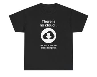 クラウドなしの皮肉たっぷりおもしろコンピューターオタク - レギュラーユニセックスクルーネックTシャツ