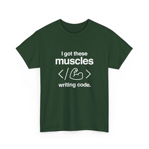 Ich habe diese Muskeln beim Programmieren bekommen – Coder – Unisex-T-Shirt mit Rundhalsausschnitt