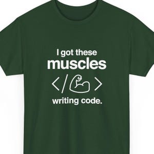 Ich habe diese Muskeln beim Programmieren bekommen – Coder – Unisex-T-Shirt mit Rundhalsausschnitt