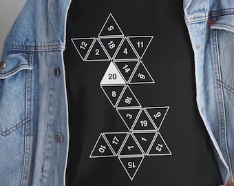 20 Sided Roll Playing Die - Regular Unisex Crewneck T-Shirt
