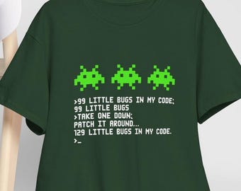 99 Little Bugs In My Code - Nerd Shirt - IT Shirt - Regular Unisex Crewneck T-Shirt