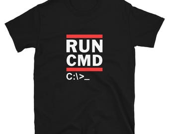 Run CMD C T-shirt - Grappig T-shirt voor programmeurs en IT'ers