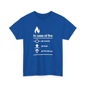 In geval van brand Git Commit - Normaal unisex T-shirt met ronde hals