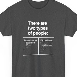 Es gibt zwei Arten von Menschen – Code-Shirt – Unisex-T-Shirt mit Rundhalsausschnitt