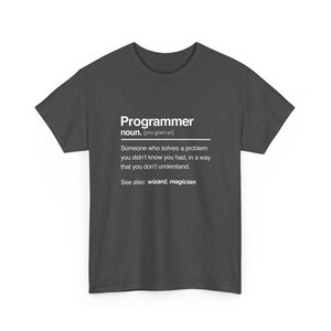 Programmer Noun Definition T-Shirt - Geek Coder Gift