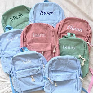 Personalized Kids Backpack, Embroidered Back Pack, Embroidered Corduroy Backpack, Children Gifts, Custom Backpack With Names, Gift For Kids