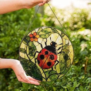 Jiji Cat Stained Glass Suncatcher, Ghibli Studio Suncatcher Window
