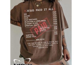 Jesus Paid It All Png, Salvation Ticket Png, Gift For Christians, Christian Graphic Png, Love Jesus Png
