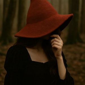 Vintage Soft Knit Witch Hat for Women, Halloween Modern Witch Hat, Medieval Witchy Vibes Hats, Halloween Hat, Renaissance Witch Accessories
