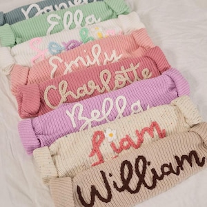 Personalized Embroidered Baby Name Sweater, Custom Baby Name Sweater, Embroidered Sweater, Baby Shower Gift, First Birthday Gift
