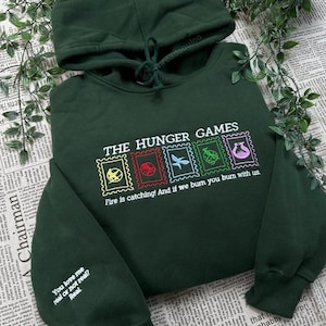 The Hunger Games Embroidered T-Shirt, Mellark Everdeen Apothecary Odair Fisheries Embroidery Sweater, Bookish Hoodie, Book Lovers Gift