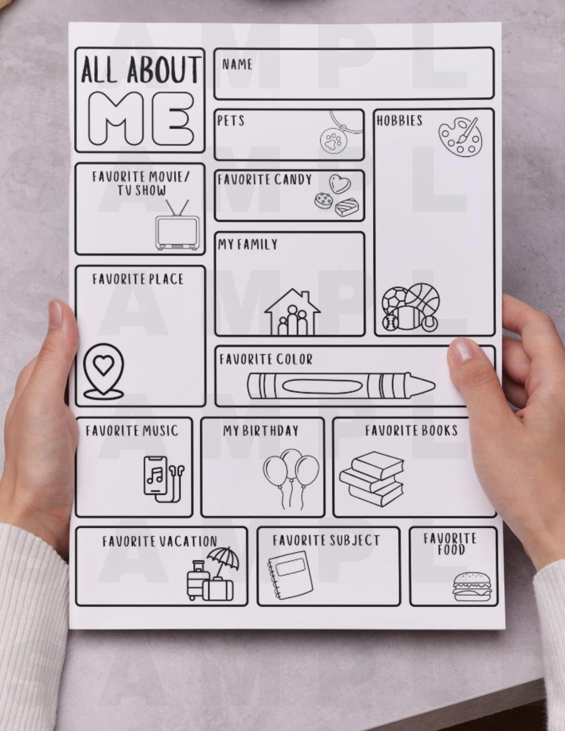 All About Me Coloring Worksheet – Printable PDF for Teachers & Students ...