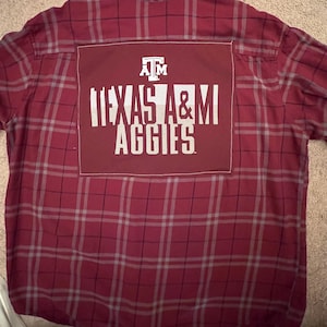 Texas A&M Aggies thrifted, upcycled flannel shirt - Size Men’s 2XL - St. John’s Bay brand