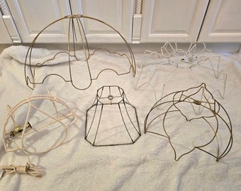 VICTORIAN LAMPSHADE Frames Lot of 5 DIY,  Ornate Frames, Oblong, Merry-Go-Round, Headboard Shade, Torchiere, Lampshade Supplies, Lot A