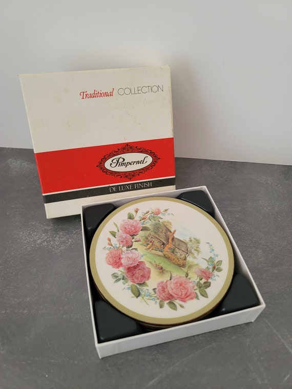 Vintage PIMPERNEL Acrylic Set of 6 Coasters Boxed Made in Etsy