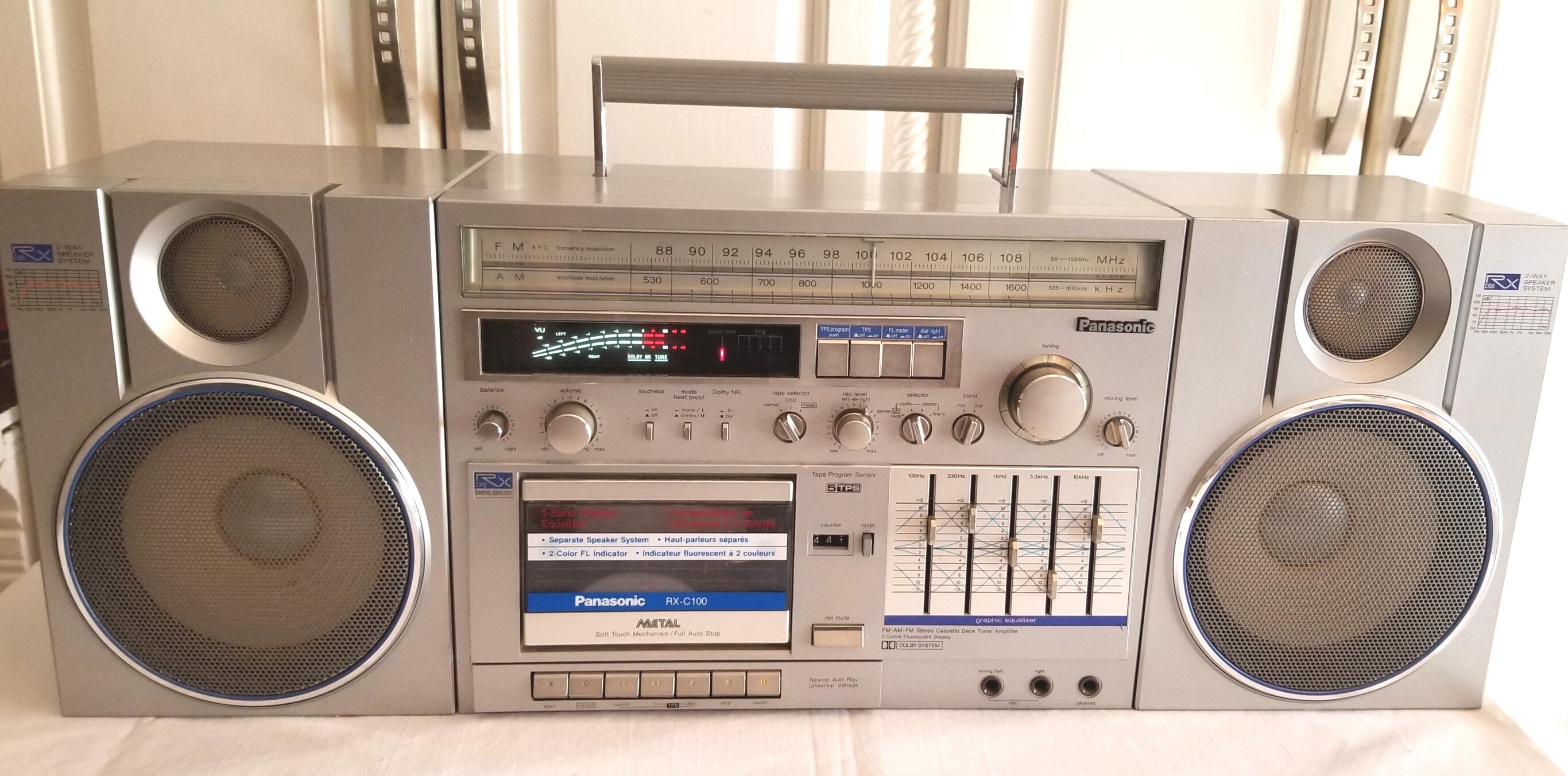 Ghetto Blaster Panasonic Rx C100 Rare Vintage 19 Boom Box Etsy Ireland