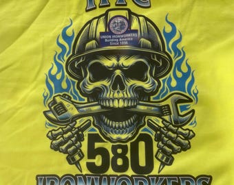 Ironworker Local 580 skull hoodie