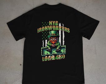NYC Ironworkers Local 580 ST Patrick&#39;s Day Leprechaun shirt