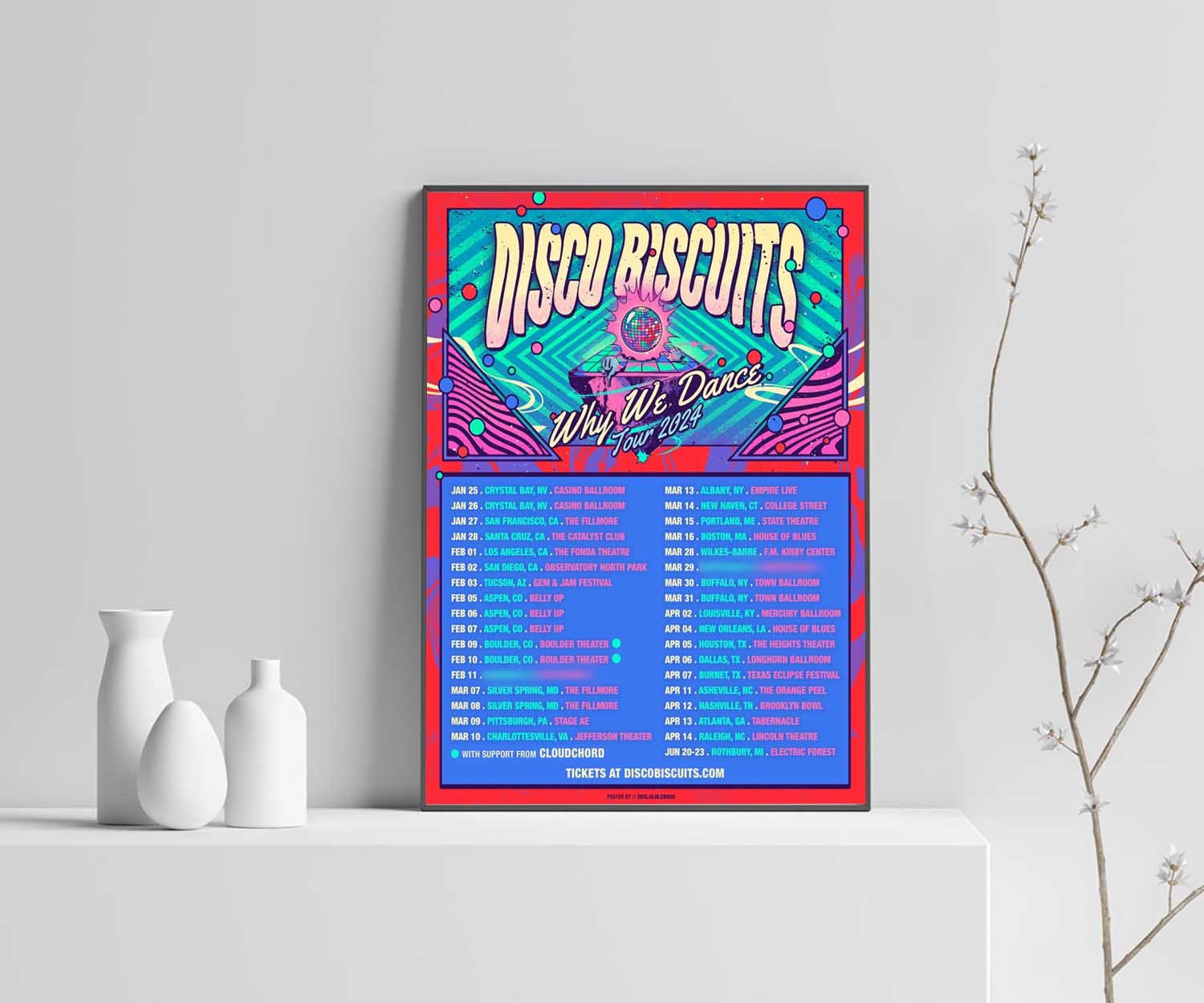 The Disco Biscuits Tour 2024 Poster, Music Poster sold by Malagasy