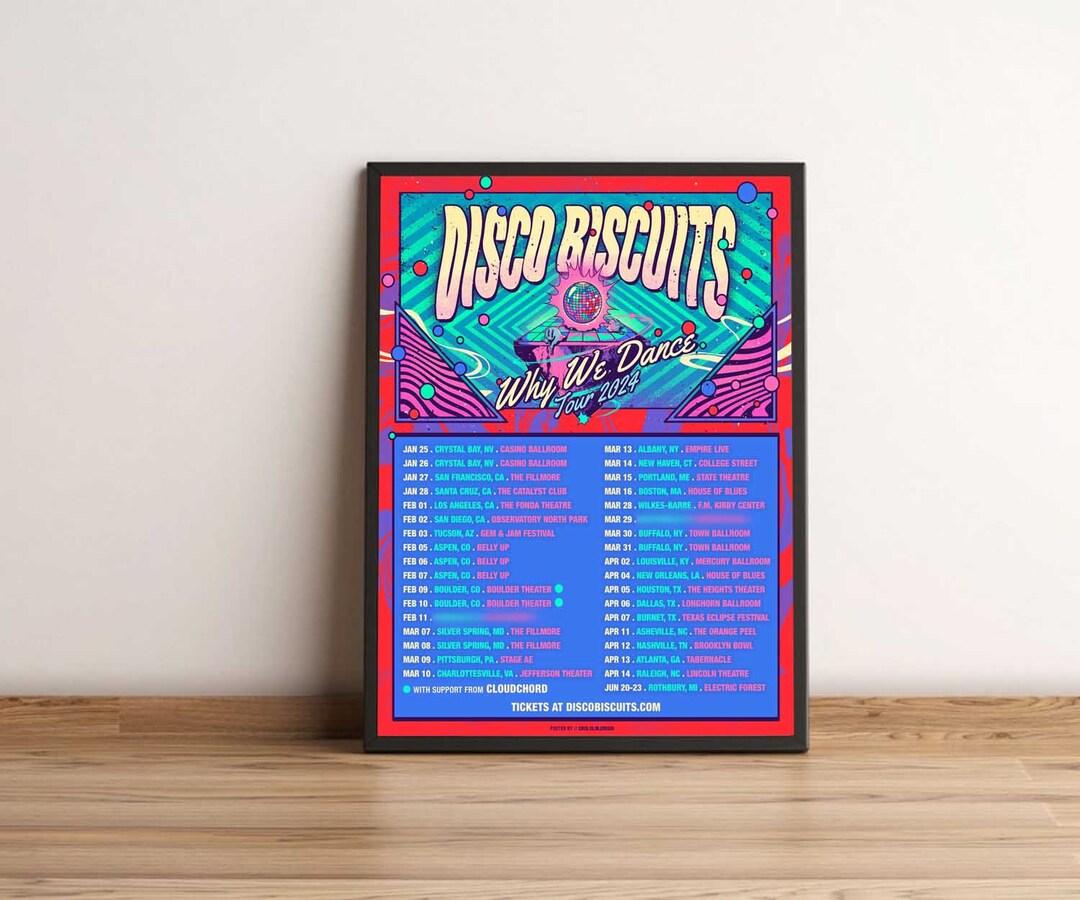The Disco Biscuits Tour 2024 Poster Music Poster Printable Etsy