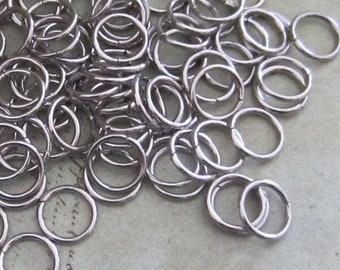 Jumprings - Antique Silver - 50 Jumpring lot - 10mm (ASJR10mm) Jewelry Findings