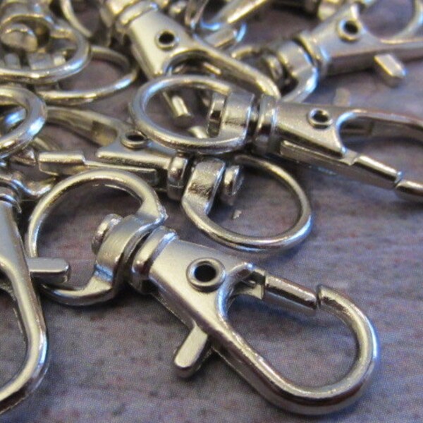 10 - extra-Large girevole chiusure - artiglio fermagli - pappagallo - argento antico - XLarge (ELSCAS)